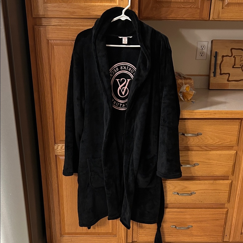 Victoria's Secret Black Plush Women's Coat
